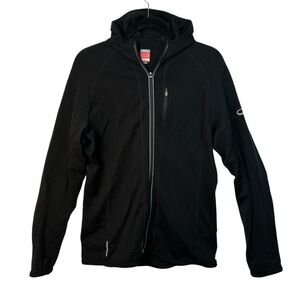 Icebreaker 260 Merino Wool Hoodie Jacket Full Zip Black Mens Large Midweight
